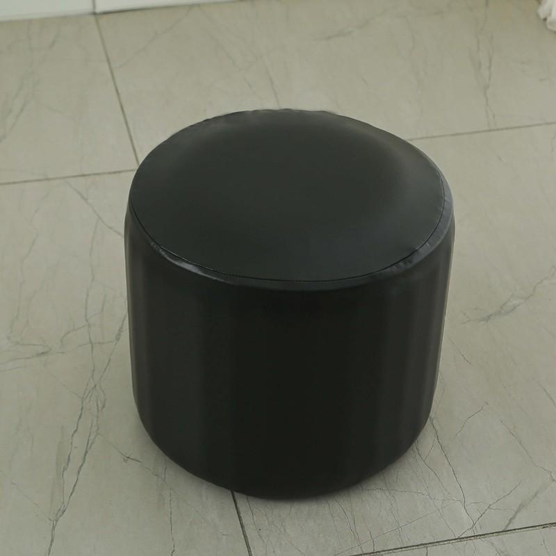 PU Leather Slipcover Waterproof Dustproof Seat Cover Round Footstool Cover Chair Protector For Home Hotel Banquet