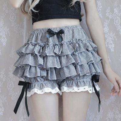 Dames Kant Ruche Bloomers Shorts Gelaagde Pettibroekjes Victoriaanse Pompoenbroekjes Slipjes Billenbroekjes Lolita Jurk Veiligheidsshorts