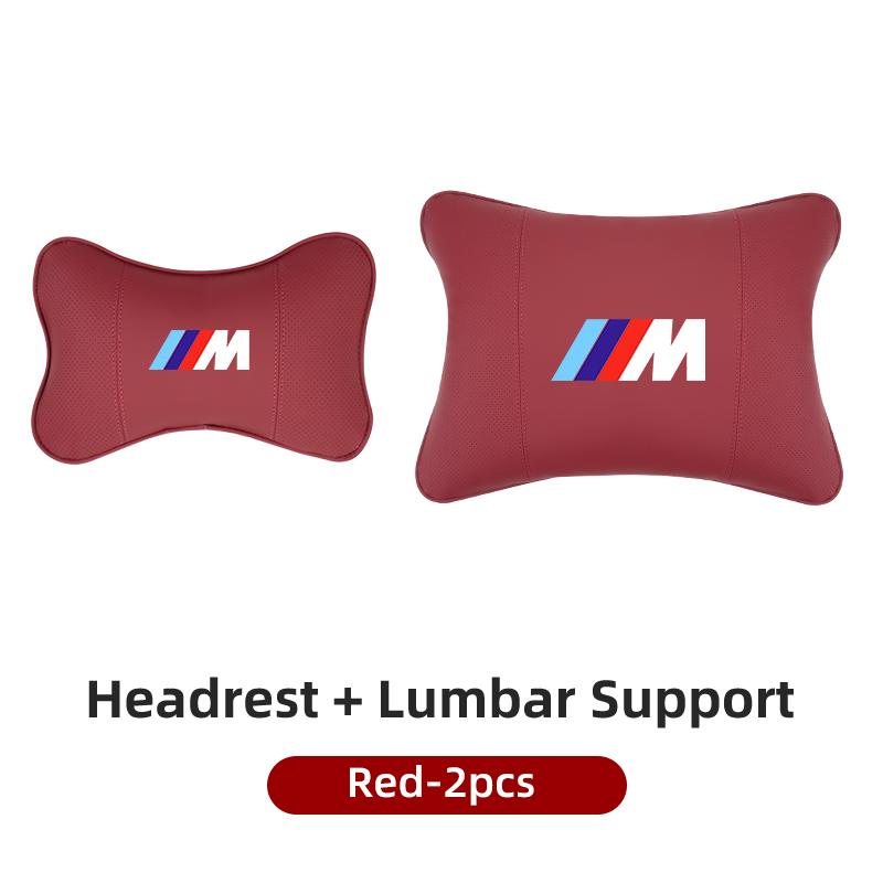 2025 Hot Car Seat Lumbar Neck Pillow Headrest Cushion Waist Interior For BMW X1 X2 X3 X4 X5 X6 X7 G20 G30 6GT E46 E90 E60 F10 E3