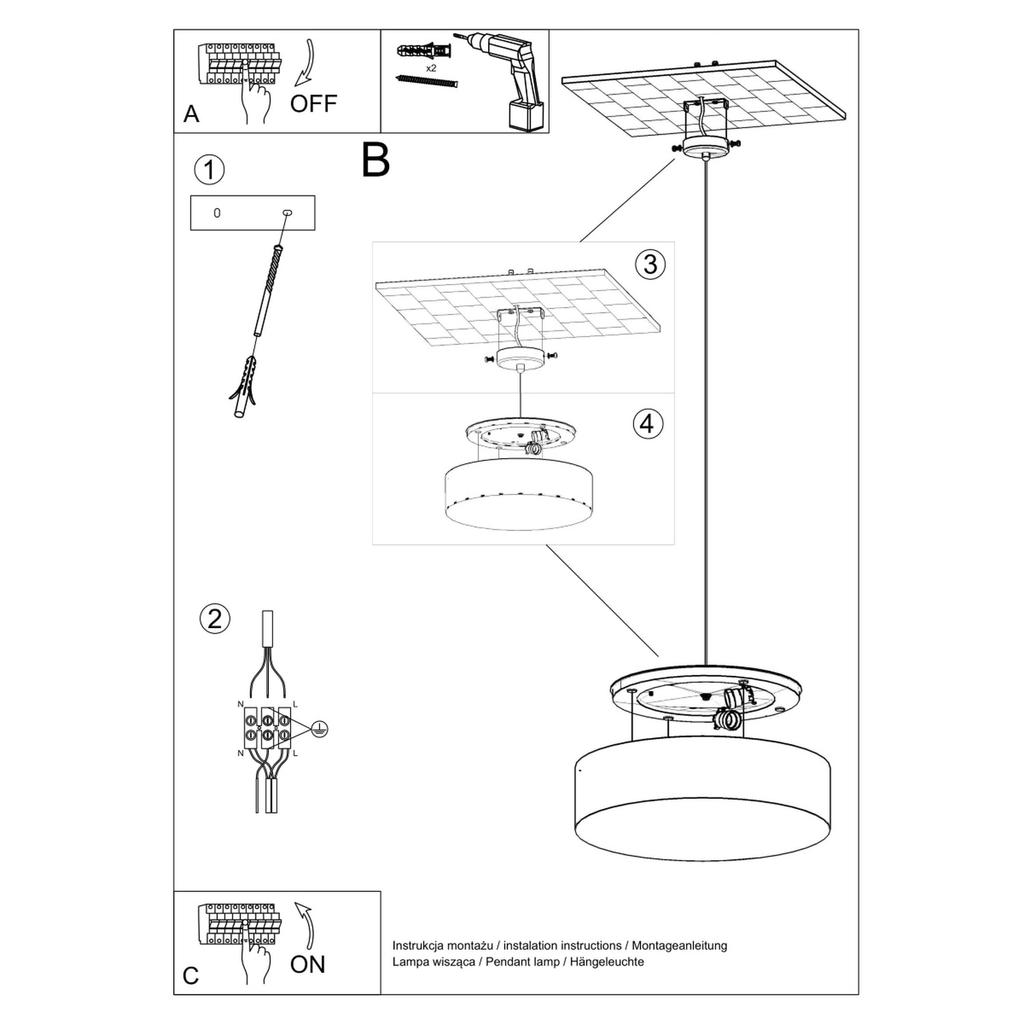Arena 45 hanging lamp, gray