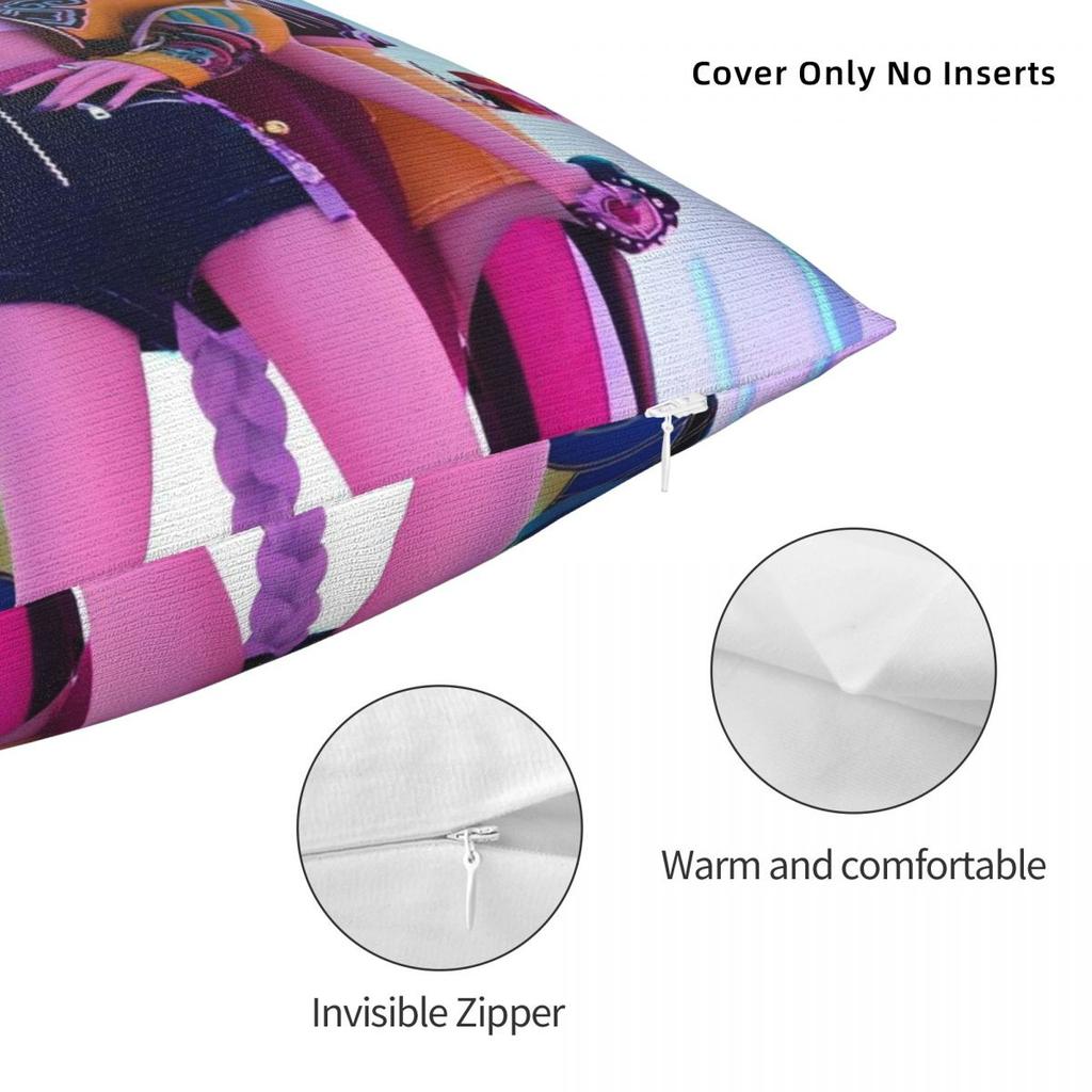 Huntrix Girl Pillow Case Kpop Demon Hunters Cushion Covers Awesome Decorative Pillowcase For Car 40X40Cm