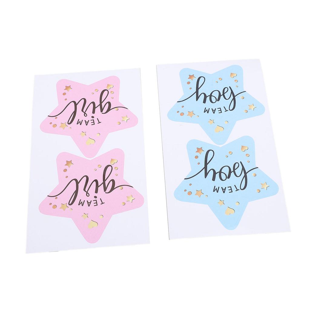 120 Sheets Gender Reveal Stickers Team Girl and Boy Stickers Gender Reveal Labels for Gender Reveal Party