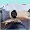 Silicone Watch Strap Mens Quartz Watch With Mineral Glass For Business Style Office Use