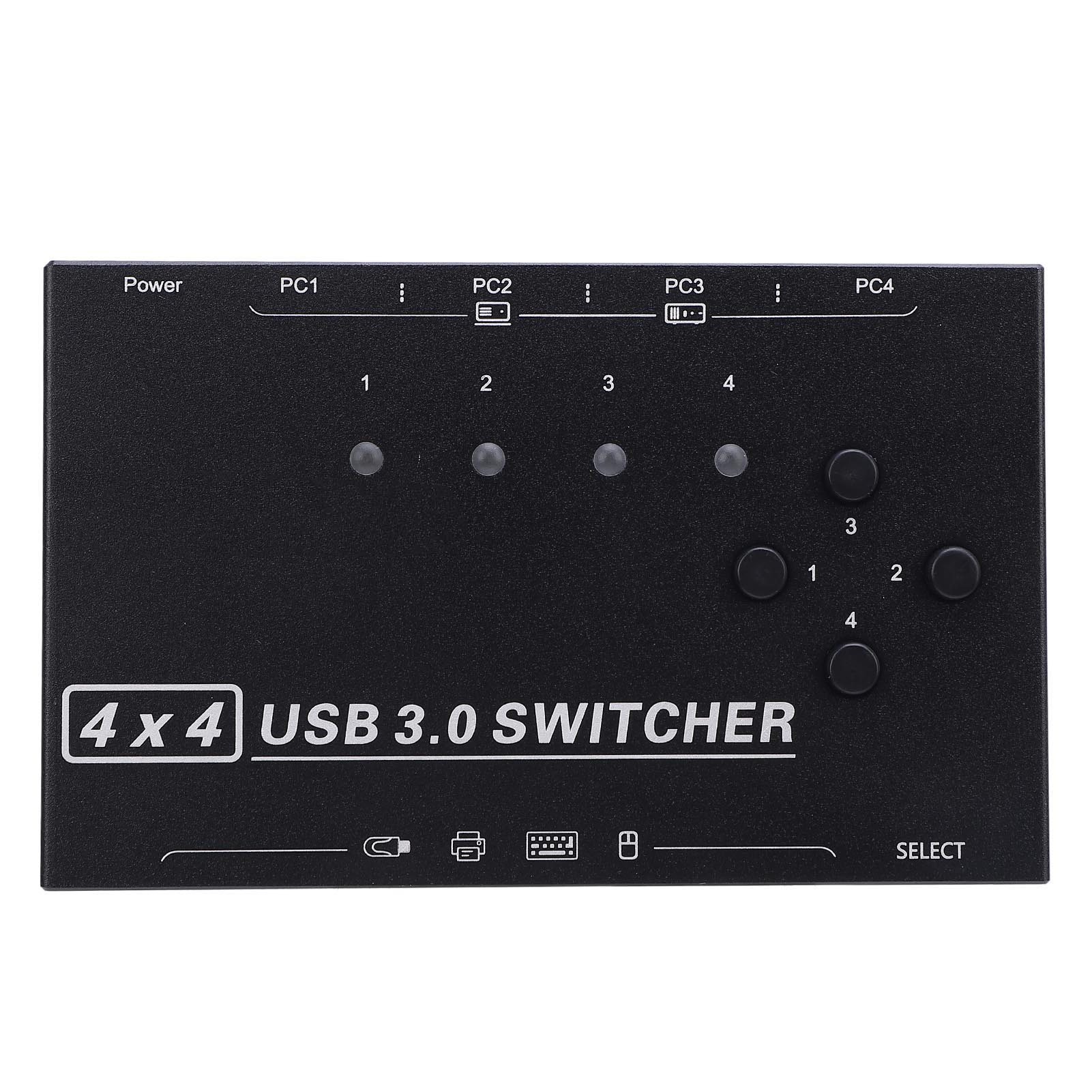 

USB 3.0 Switch 4 Ports USB Switch Selector с настольным контроллером для 4 компьютеров