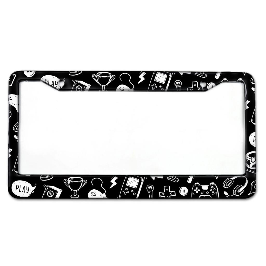 Game Series Series Pattern American Standard License Plate Frame Made of Aluminum Alloy Material