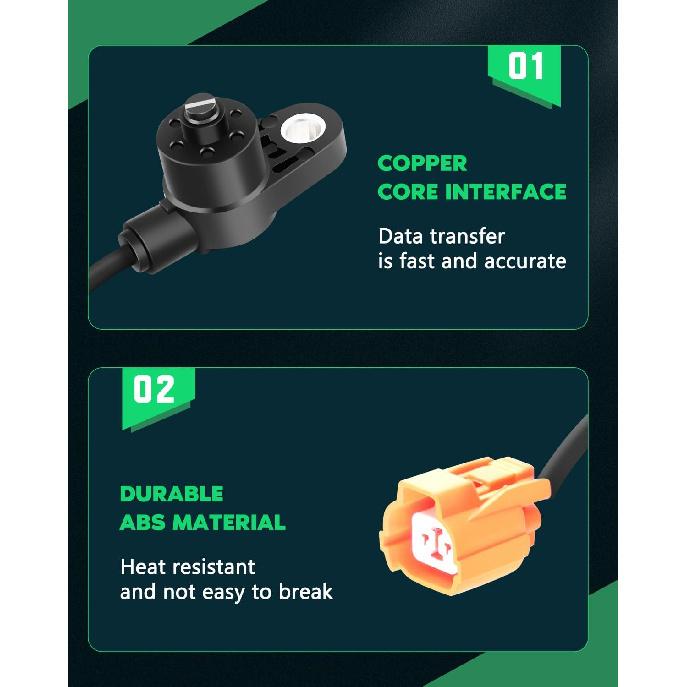 SCITOO 2 pcs Front Left Right ABS Wheel Speed Sensors Fit for 1999 2000 2001 2002 2003 2004 for Honda Odyssey ALS1023 ALS1104