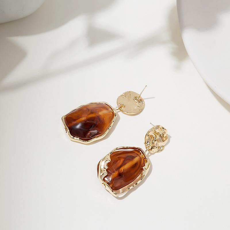 Vintage Geometrische Ohrringe für Büroangestellte, Schlichte und Elegante Retro Ohrstecker