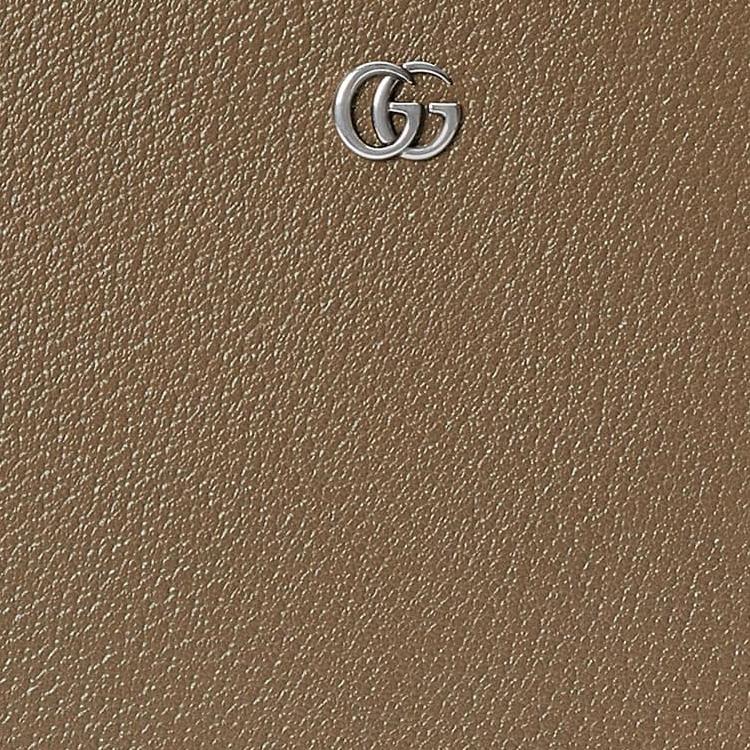 Gucci GG Marmont Series Double G Logo Solid Color Zip Closure Leather Document Clutch Men clutch 475317-DJ20F-2801