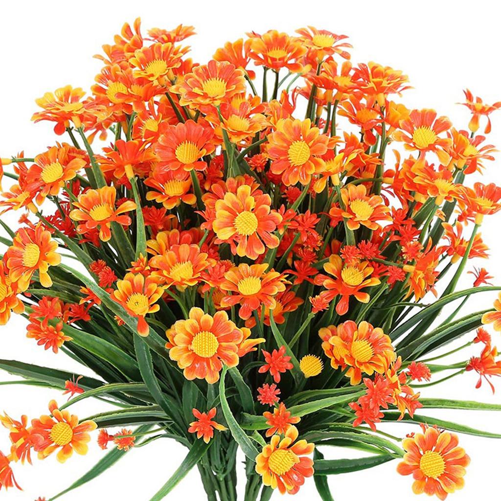 12 Mazzi di Fiori Margherita Artificiali 7 Colori Fiori Finti per Decorazione Esterna e Interna Fiori Artificiali in Vaso