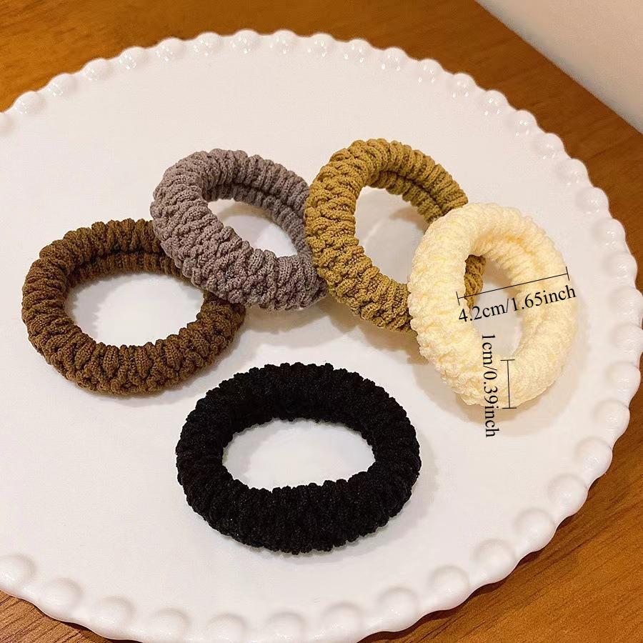 20PCS High Elastic Headband Seamless Rubber Band Hair Rope High Ponytail Hair Band Towel Ring Hair Care Weaving