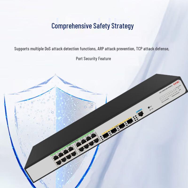 H3C S1850V3-20P-HPWR-HI 16-Port Gigabit PoE+ Managed Layer 2 Switch