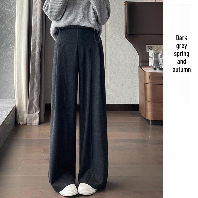 

Autumn Winter Retro Wool Maternity Loose Wide-Leg Pants XL