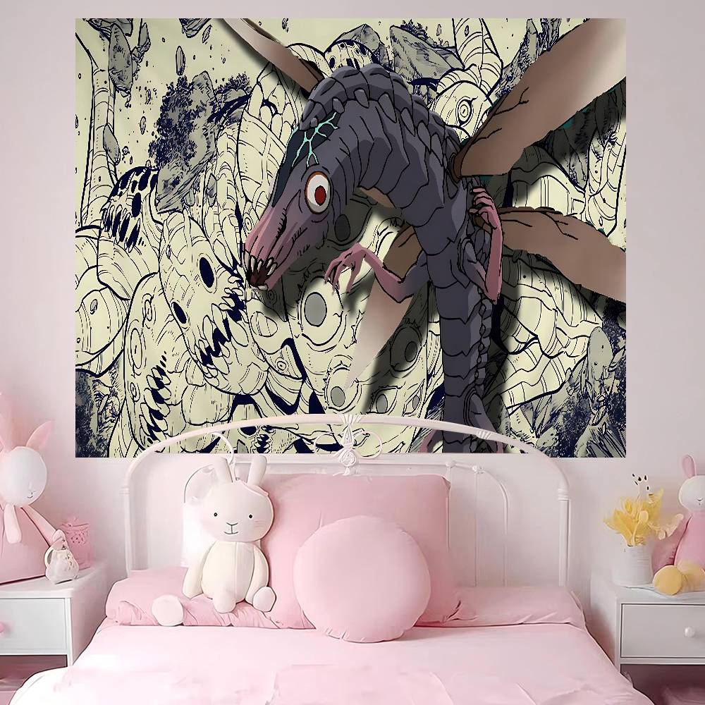 Kaiju No 8 Anmie Colorful Tapestry Wall Hanging Hippie Flower Wall Carpets Dorm Decor Wall Art Decor