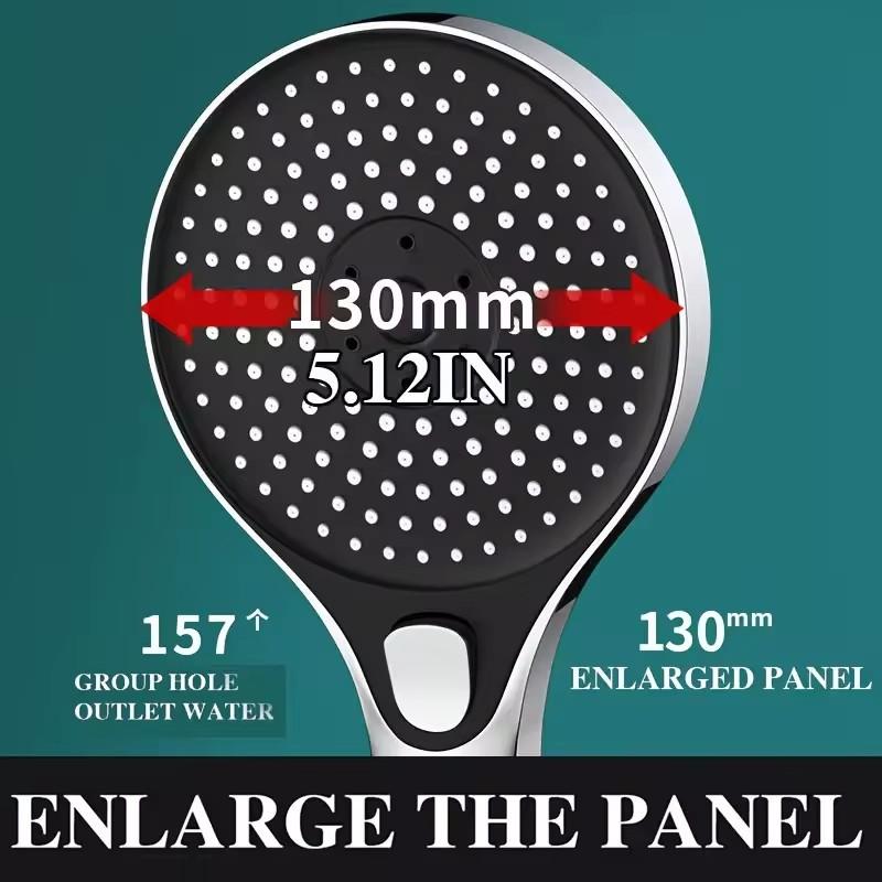 Handheld Shower Head 3 Modes Bathroom Showerhead High Pressure Water Saving Spray Nozzle Massage Rainfall Shower Head