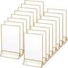 Acrylic Poster Display Stand Double Side Clear Display Stand for Poster T Shape Sign Holder for Restaurant Retail Shop