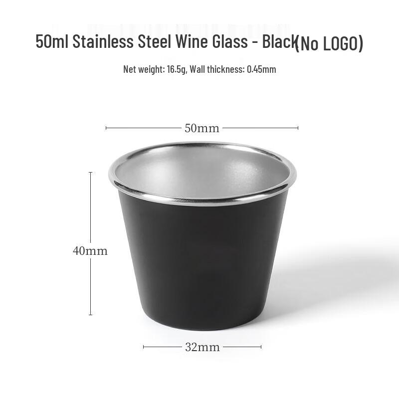 Jun Kai Wei 50ML Portable Stainless Steel Outdoor Stackable Mug