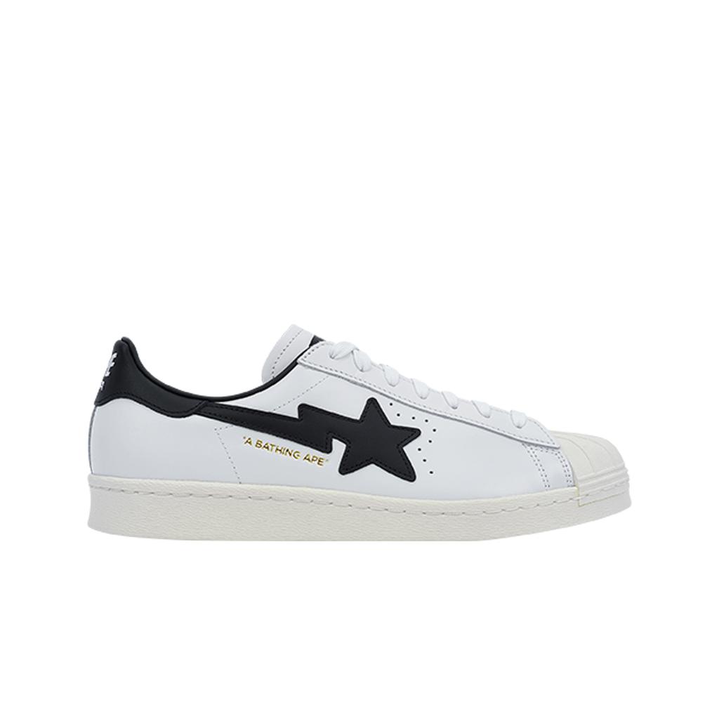 Adidas X Bape Superstar 80s White Black