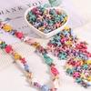 50Pcs Colorful Acrylic Starfish Beads - Vibrant Marine-Themed Diy Jewelry Making Supplies For Necklace Bracelet Keychain