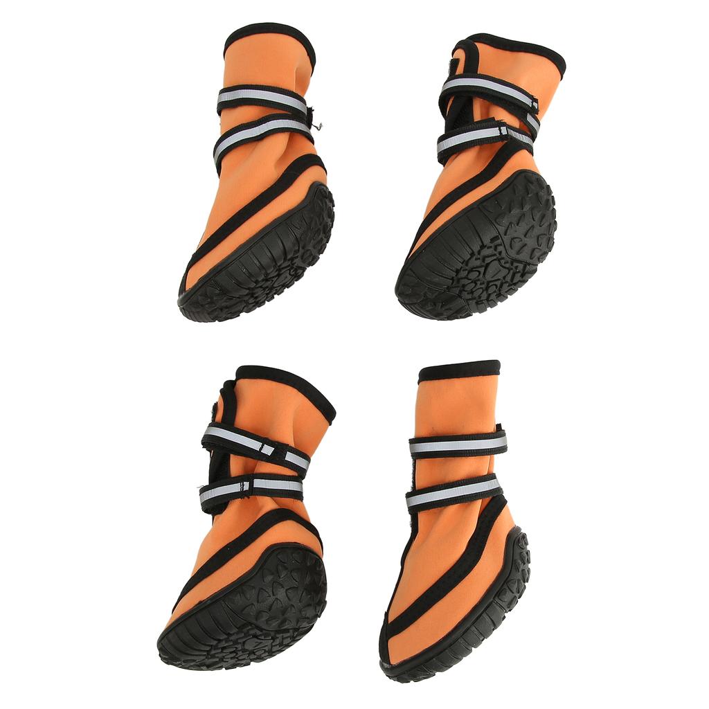 Outdoor Dog Shoes Adjustable Straps Waterproof Prevent Slipping Reflective Dog Boots Paw Protector for Medium Large Dogs