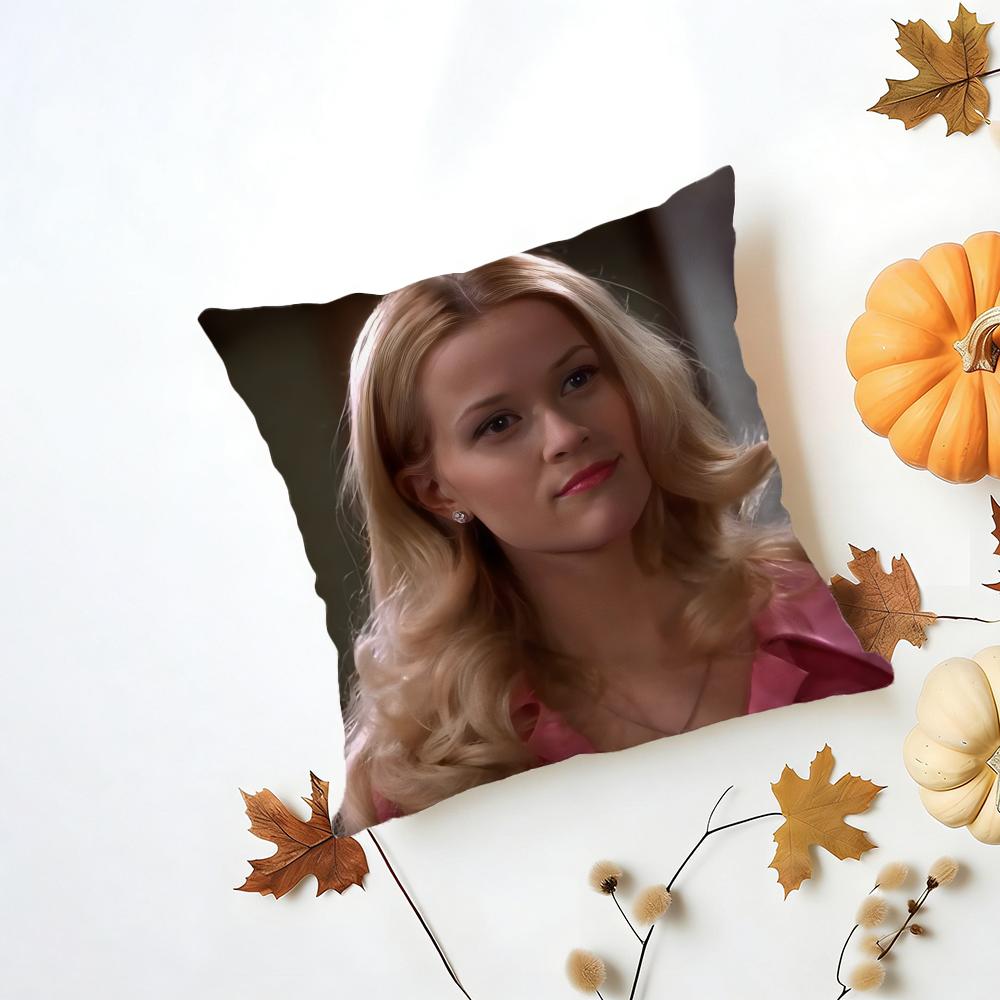 RReese Witherspoon Cushion Cover Washable Linen Pillowcase Soft  for Daily Sofa Bed Home Room Decor