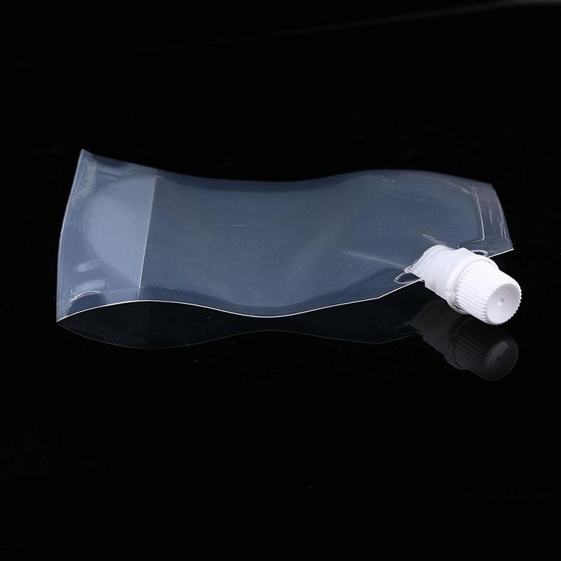 410ml Transparent Slanted Mouth Beverage Bag Stand-up Juice Bag Water Bag Drink Packaging Bag Spout Pouch for Beverage Milk Coffee Storage