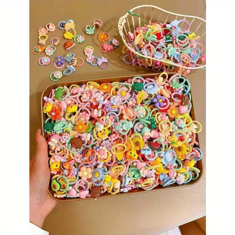 10pcs/100pcs Random Pet Hair Accessories & Hair Ties, Cute & No Damage, Suitable For Decorating Cats & Dogs