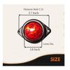 4-Pack LED Outline Side Marker Lights, 24V Red Clearance Lamps for Universal Application Ideal for Boat Trailers, Trucks, RVs & Marine Use