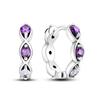 2024 Earrings For Women 925 Sterling Silver Colorful Double Hoop Earrings  Fashion Birthday Party Wedding Engagement Jewelry