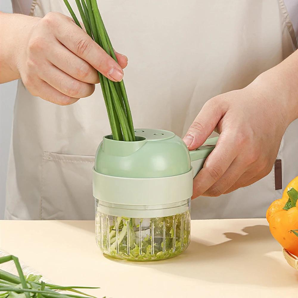 Nuovo Affettatrice Multifunzione per Verdure Elettrica Senza Fili Tritaghiaccio per Aglio Processore Cipolla Peperoncino Portatile Gatling Macchina da Cucina