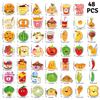 48/43Pcs Cute Fridge Magnets Color Rubber Soft Magnetic Sticker Fun Animal and Food Refrigerator Sticker Decor for Kid Learning
