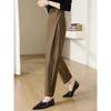Fashionable Winter Harem Pants for Women Loose Fit Woolen Trousers