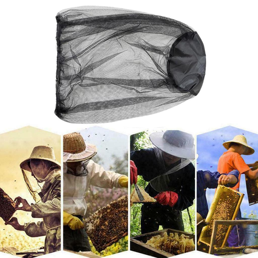 Outdoor Fishing Bee Bite Hat Mesh Cover Mosquito Insect Head Bug Face Fishing Mesh Hat Camping F5H9