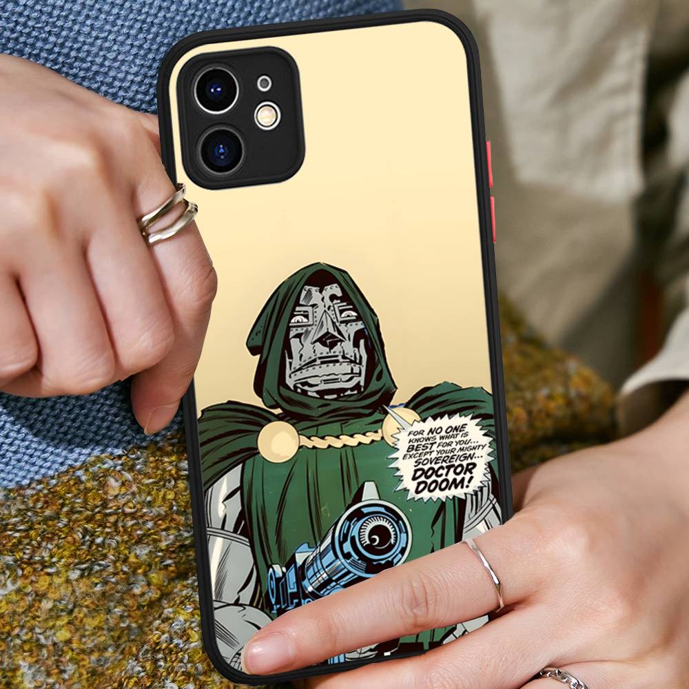 M-MF Rapper D-DOOM For IPhone 15 16 Pro Max 11 12 13 14 XS XR X Plus 16E Matte Translucent Phone Cover