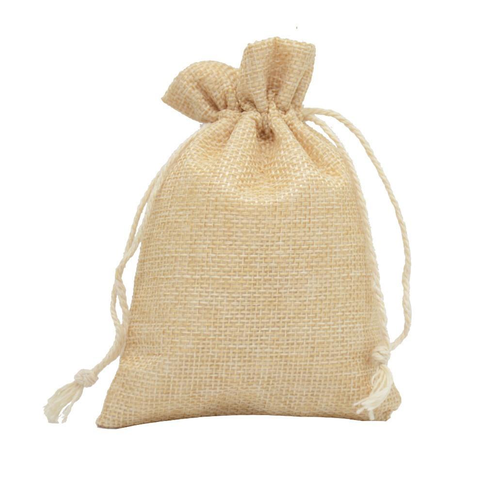 

Linen Drawstring Jewelry Bag 8*10CM One Size жёлтый