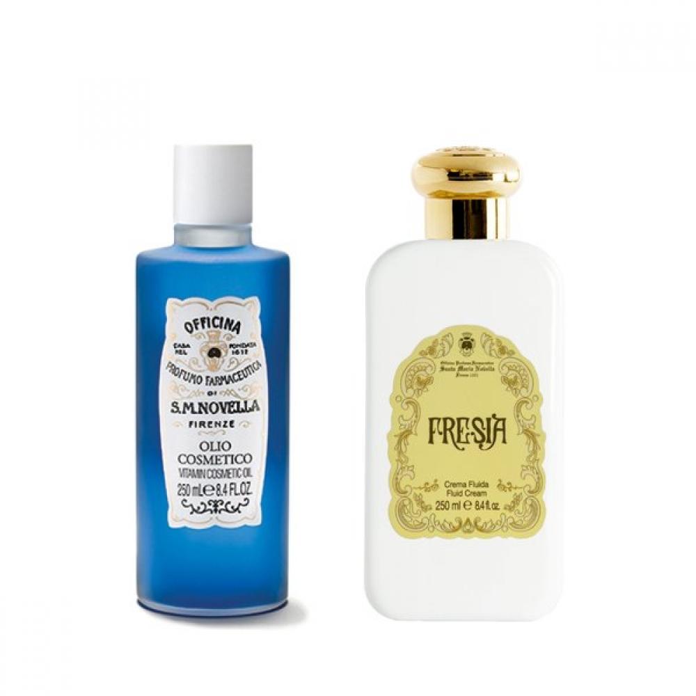 Santa Maria Novella Gift Package  Choose 1 Of 8  Olio Cosmetico + Crema Fluida Rosa Gardenia