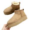 Classic Winter Shoes Women Ultra Mini Platform Snow Boots New Design Warm Genuine Leather Thick Sole Slippers Man Ankle Boots