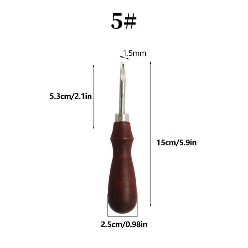 1Pc Rust Proof DIY Leather Edge Shaver Professional Edge Trimmer Wood Handle Stainless Steel Blade Leather Chamfer Tool