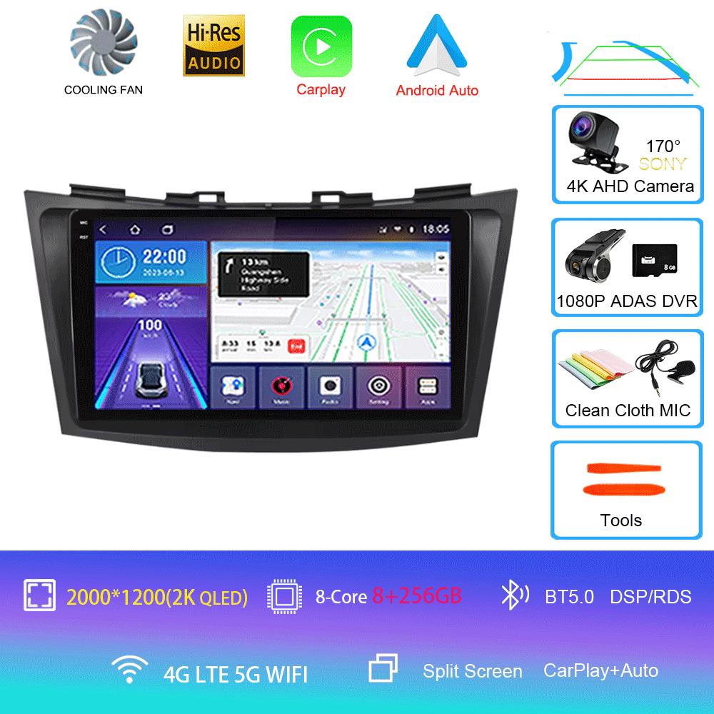 Android 14 For Suzuki Swift 2011-2015 2 Din BT DSP RDS Car Radio Stereo Multimedia Video Player GPS Navigaion Carplay Auto WIFI