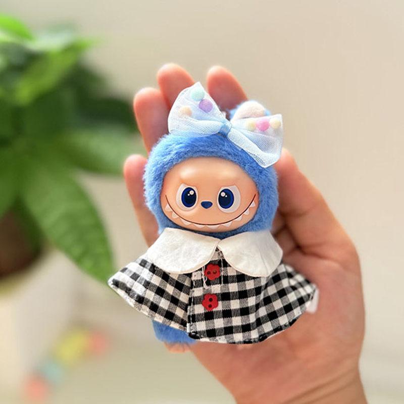 Mini Version 4.0 Vinyl Face Plush Blind Box Doll Clothes Christmas Set Small Nose Gaga Heart Bottom Password