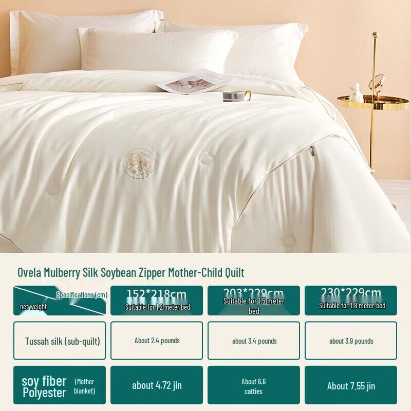 Youmeng Jiaju Dicke Bettdecke mit Mischung aus Seide & Sojafaser
