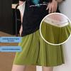 2026 Low Waist Plus Size Ice Silk Maternity Shorts - Summer Thin Three-Quarter Length