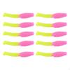 10 Pieces Soft Fishing Lures Two Color Fork Tail Swimbaits, Crappie Swimbaits Artificial Baits