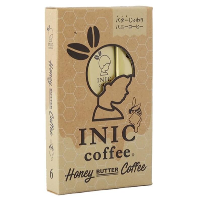 INIC Coffee Honey Butter Coffee Sticks, 6 Sticks [Meltingly Sweet Honey Coffee] [Powdered Coffee from the Peak]