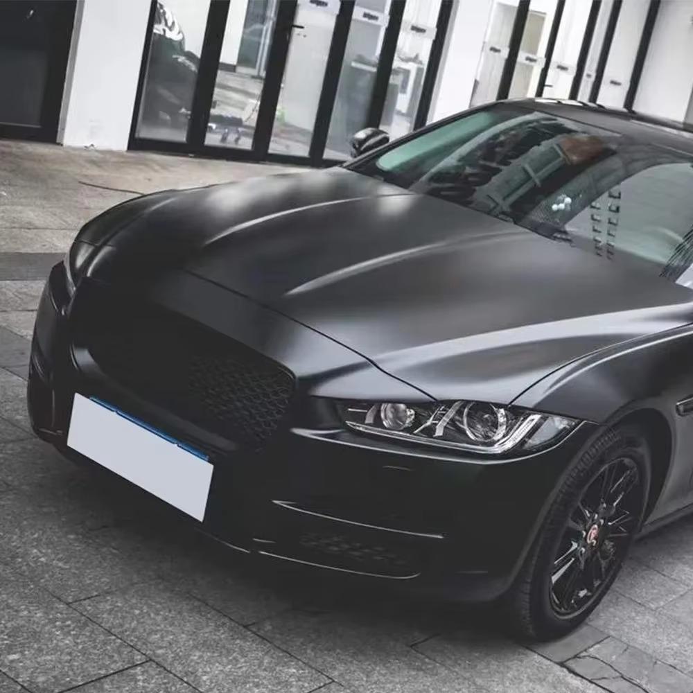 Car Wrapping Film PET Satin Black Color Scratch-Resistant Durable Sticker Auto Cover Vehicles Motorcycle Accessories