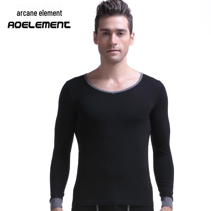 Men's V-Neck Thin Cotton Sweater - Slim, Warm Long-Sleeve Top for Autumn