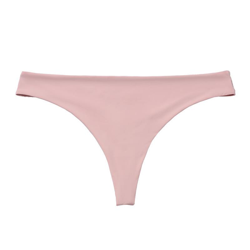 Sexy seamless underwear T-pants Thin glossy breathable large size underwear Pure cotton crotch hip lift low waist underwear