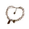 Love Heart Baroque Pearl Bracelet For Women With Vintage Style And Gift For Travel Recipients