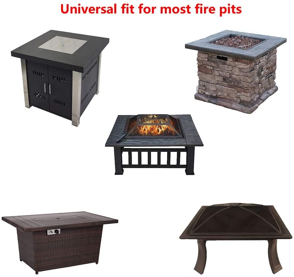 Gas Fire Cover Square - 32x32x24 inch Waterproof Anti-UV Heavy Duty for Patio