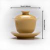 Ceramic Teacup White Porcelain Tea Tureen Handmade Solid Bowl Chinese Kung Fu Gongfu Gaiwan Retro Teaware Drinkware Tea Ceremony