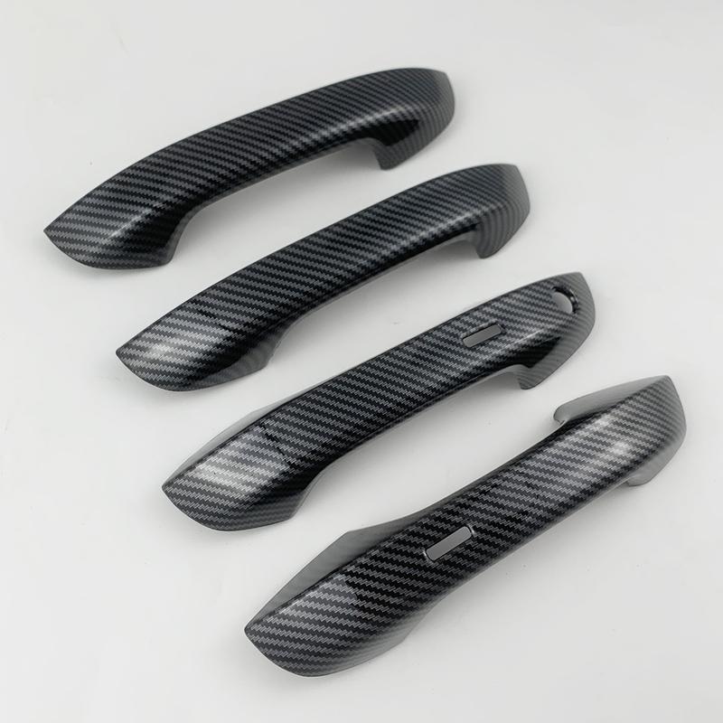 Glänzendes Schwarzes Auto Zubehör Carbon Türgriff Abdeckungen Zierleisten Paste Stil Für Volkswagen VW Golf 8 Mk8     2024